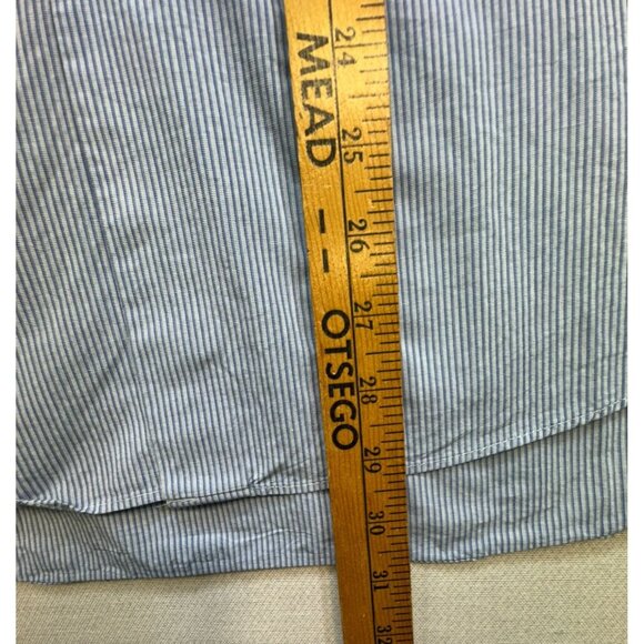 Calvin Klein & Co. Mens Dress Shirt Size L Blue Striped Long-Sleeve Workwear - Picture 6 of 12